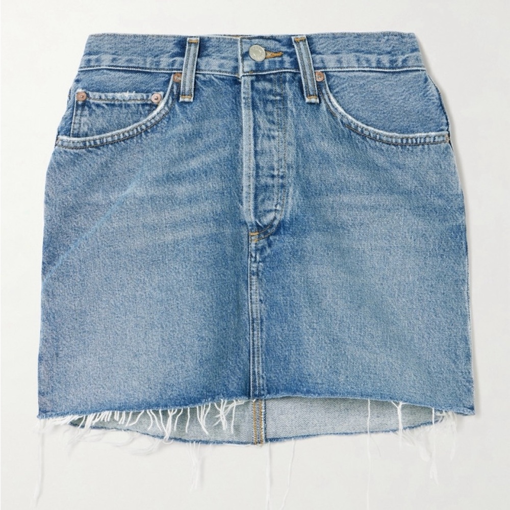 Agolde Classic Blue Denim Skirt